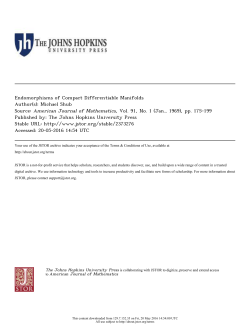 Endomorphisms of Compact Differentiable Manifolds