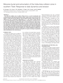 Miocene burial and exhumation of the India