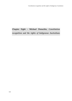 Constitutional recognition and Indigenous Australians