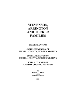 Stevenson, Arrington and Tucker Families
