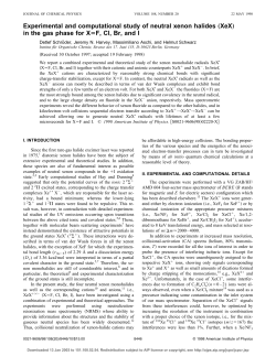 Experimental and computational study of neutral xenon halides