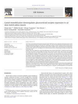Casted-immobilization downregulates glucocorticoid receptor