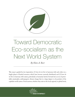 Toward Democratic Eco-socialism as the Next World System