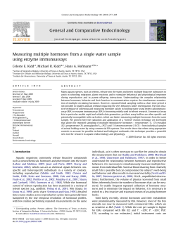 Measuring multiple hormones from a single water sample using