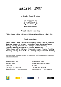 madrid, 1987 - Press | Sundance Institute