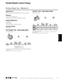 Flexible Metallic Conduit Fittings