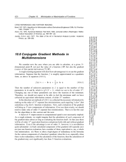 10.6 Conjugate Gradient Methods in Multidimensions