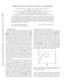 Rubber friction on wet and dry road surfaces: the sealing effect