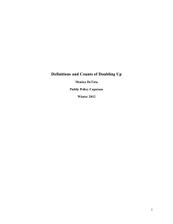 Definitions and Counts of Doubling Up