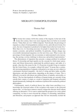 Migrant Cosmopolitanism - Personal Web Sites