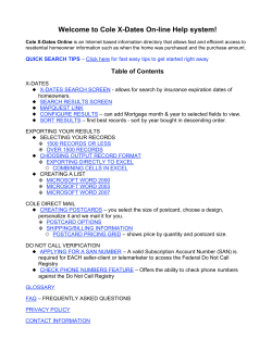 Now - Cole Information