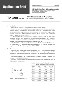 DSC Measurements of Polystyrene