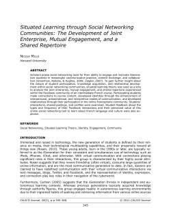 Situated Learning through Social Networking