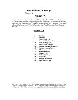 Popeil Pasta / Sausage