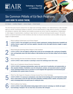 Six Common Pitfalls of Ed-Tech Programs (and How to Avoid Them)