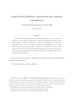 Supply Function Equilibria: Step functions and continuous