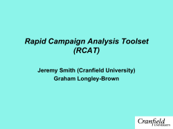 Rapid Campaign Analysis Toolset