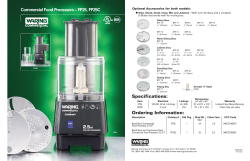 FP25 2.5-Quart Batch Bowl Food Processor Spec Sheet
