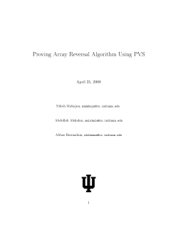 Proving Array Reversal Algorithm Using PVS