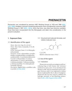 phenacetin - IARC Monographs on the Evaluation of Carcinogenic