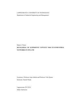 LAPPEENRANTA UNIVERSITY OF TECHNOLOGY