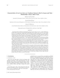 Characteristics of Low-Level Jets over Northern Taiwan in Mei