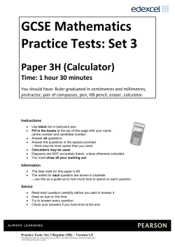 Set 3 - Paper 3H
