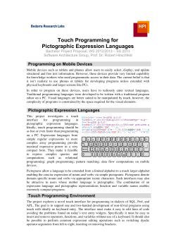 Touch Programming for Pictographic Expression Languages