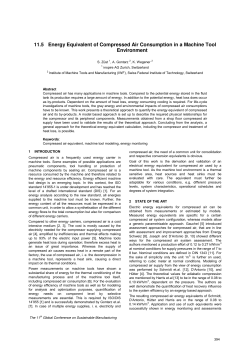 11.5 Energy Equivalent of Compressed Air Consumption in a