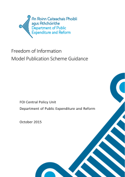 Freedom of Information Model Publication Scheme Guidance