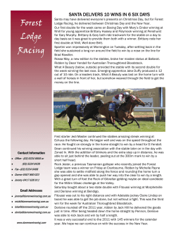 December 2011 - Darren Weir Racing