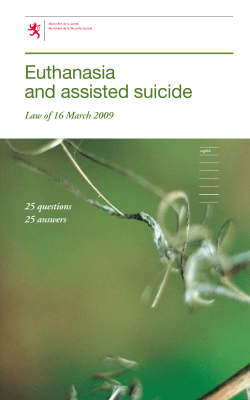 Euthanasia and assisted suicide