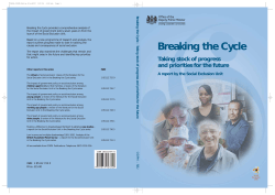 Breaking the Cycle - UK Government Web Archive