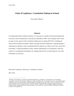 Chain of Legitimacy: Constitution Making in Iceland
