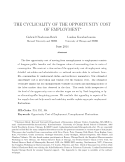 The Cyclicality of the Opportunity Cost of Employment