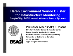 Prof. Albert P. Pisano: Harsh Environment Sensor Cluster for