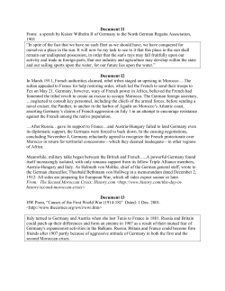 Document I1 From: a speech by Kaiser Wilhelm II of Germany to the