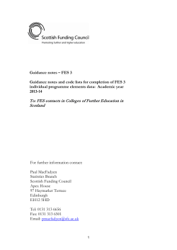 FES 3 - Scottish Funding Council