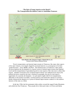 The Transportation Revolution Comes to Antebellum Tennessee