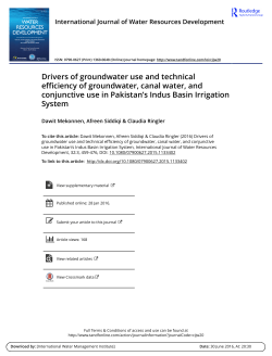 Drivers of groundwater use and technical - CGSpace