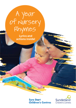 A Year of Nursery Rhymes - Sunderland Children`s Centres