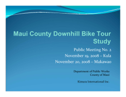 Maui County Downhill Bike Tour Study