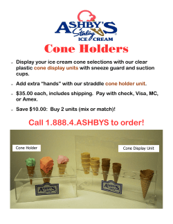 Cone Holders - Ashby`s Sterling Ice Cream