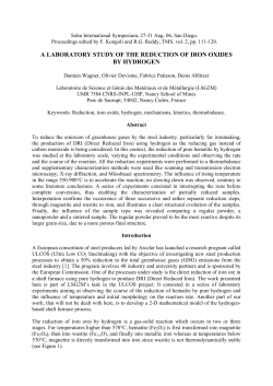 a laboratory study of the reduction of iron oxides