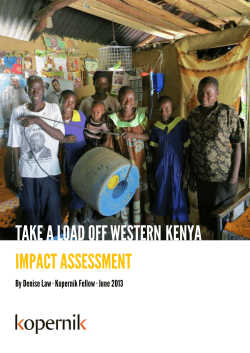 Take a Load Off (Phase 1):Q Drums for Western Kenya