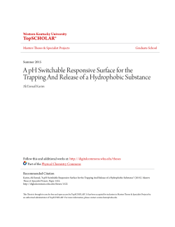 A pH Switchable Responsive Surface for the - TopSCHOLAR
