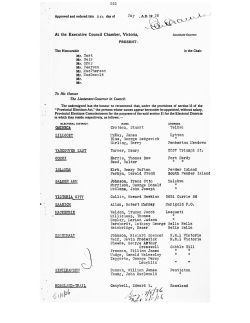 At the Executive Council Chamber, Victoria, Rossland