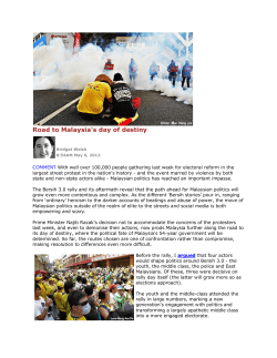 Road to Malaysia`s day of destiny