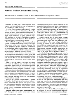 National health care and the elderly