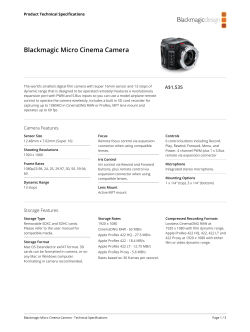 Blackmagic Micro Cinema Camera